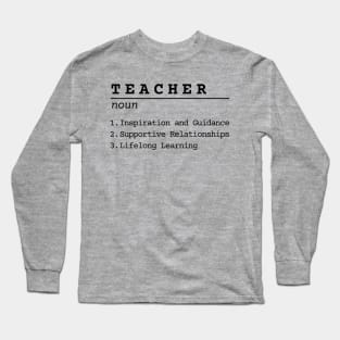 Cool Teacher Definition Long Sleeve T-Shirt